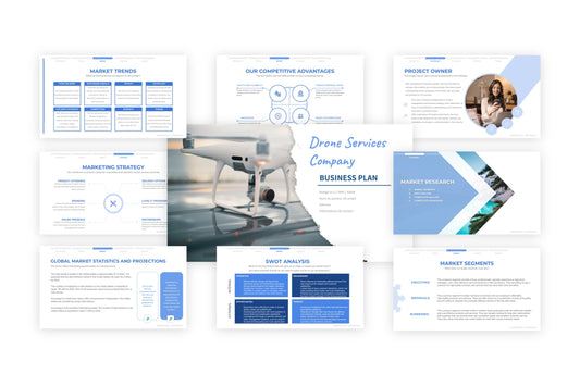 A free sample of a drone services project presentation