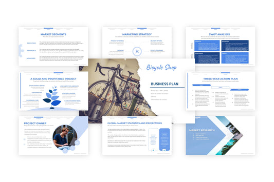 A free sample of a bicycle shop project presentation