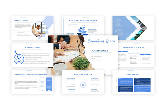 A free sample of a coworking space project presentation