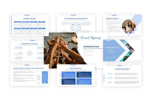 A free sample of an event agency project presentation