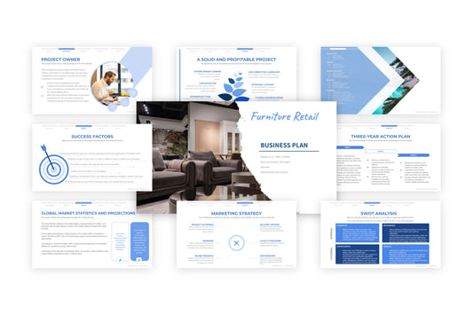 A free sample of a furniture retail project presentation