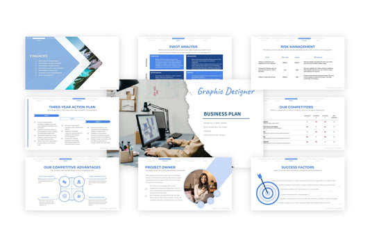 A free sample of a graphic design agency project presentation