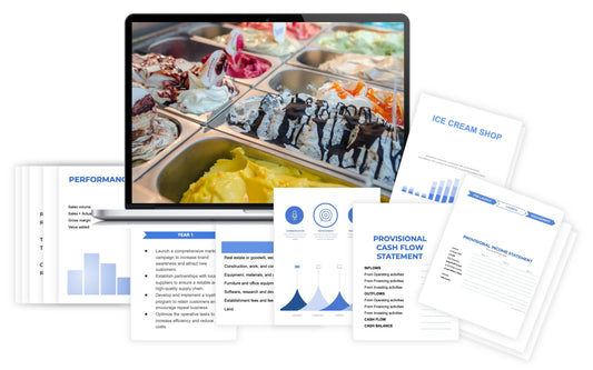 What is the seasonal revenue variation for an ice cream shop?