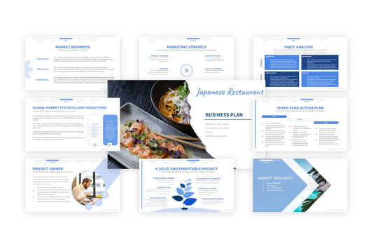 A free sample of a Japanese restaurant project presentation