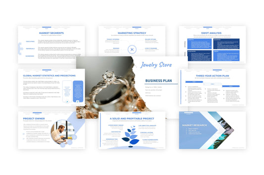 A free sample of a jewelry store project presentation