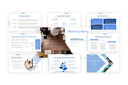 A free sample of a marketing agency project presentation