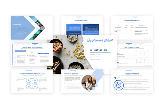 A free sample of a supplement retail project presentation